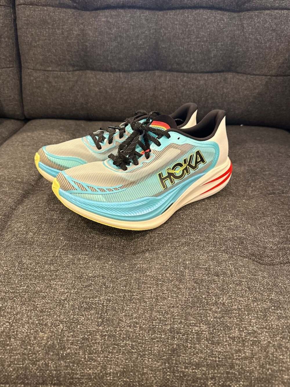 9.5W / 8.5M - HOKA Cielo X1 2.0 Carbon Fiber Plate Running Shoes Frost Black